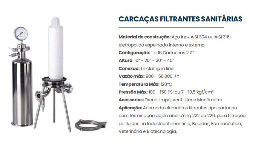 carcaças filtrantes sanitarias 2